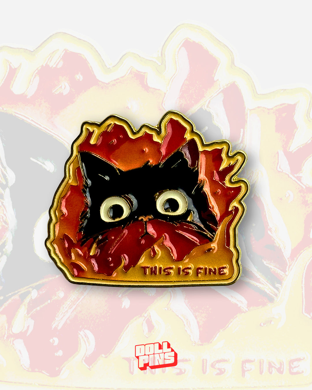 GATO EN LLAMAS "THIS IS FINE"