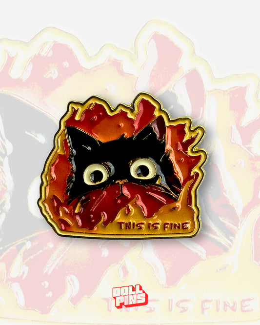 GATO EN LLAMAS "THIS IS FINE"