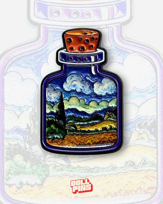 BOTELLA CAMPO DE TRIGO CON CIPRESES