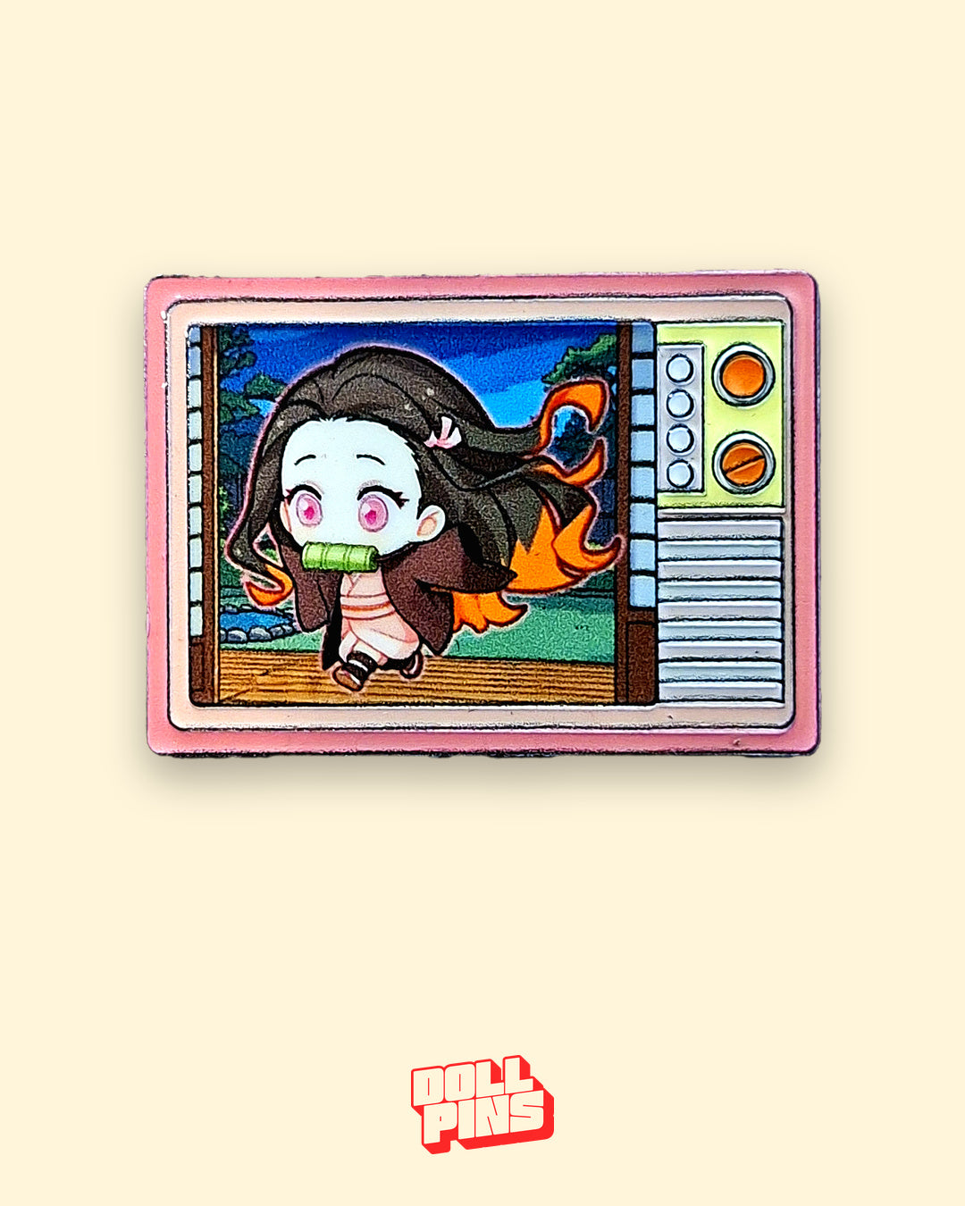 NEZUKO KAMADO EN TELEVISOR RETRO