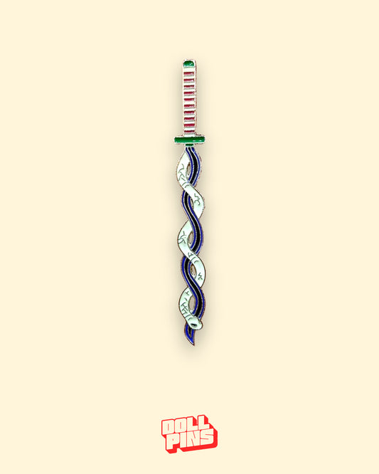 IGURO: KATANA ONDULADA CON SERPIENTE BLANCA