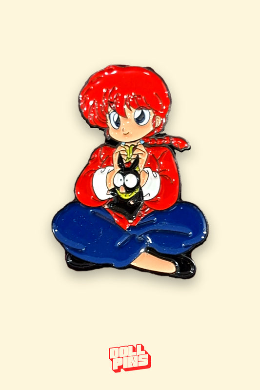 RANMA SENTADA CON P-CHAN