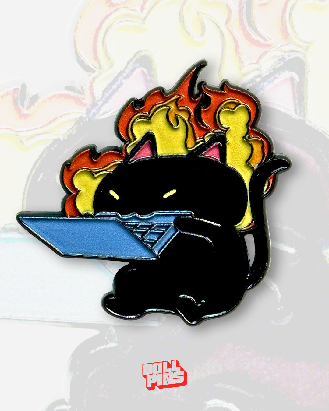 GATO HACKER EN LLAMAS