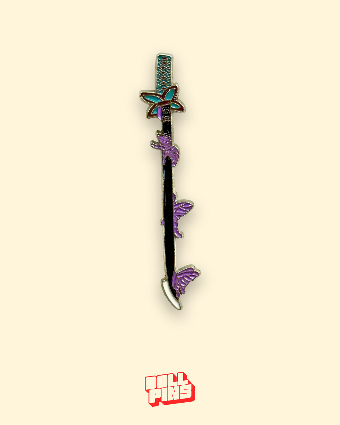 SHINOBU: KATANA CON MARIPOSAS VIOLETAS
